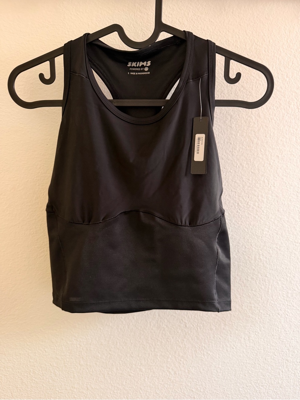 SKIMS Onyx Racer Back Crop Size Small
